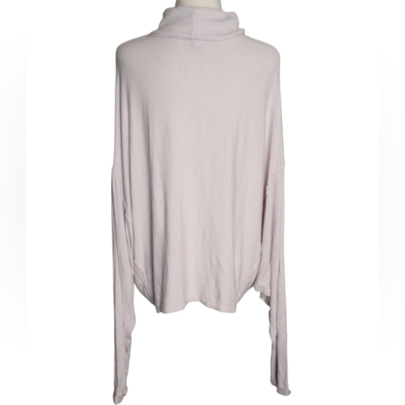 We The Free Light Purple Oversized Rib Knit Turtle Neck Sweater Size Medium - Picture 4 of 7